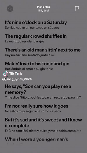Piano man- Billy Joel #songlyrics #music #fyp #foryou #spotify #viral #foryoupage #parati #lyrics