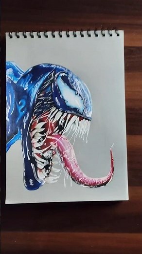 VENOM | pencil colour | drawing | Shinu's Studio |