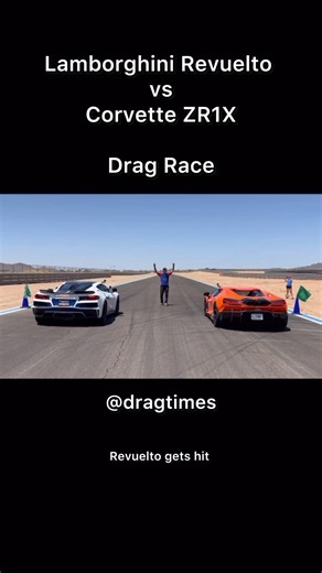 Lamborghini Revuelto vs Corvette ZR1X Drag Race