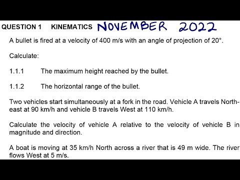 Engineering Science N4 Kinematics NOVEMBER 2022 | NATED ENGINEERING ‪@mathszoneafricanmotives‬