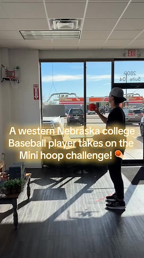 1.1K views | A juco baseball player takes on the mini hoop challenge! #healthylifestyle #minihoop #basketballchallenge | Bluffs Nutrition Lounge | Facebook