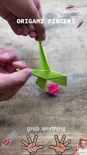 Origami pincers #origami #origamichallenge #claws #cooking #instructions #papercraft #pincers