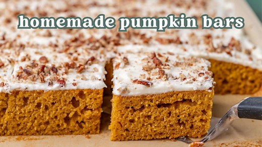 Paula Deen's Pumpkin Bar Recipe with Cream Cheese Frosting