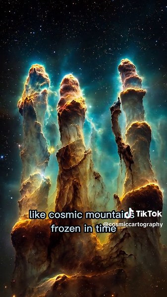 The Pillars of Creation look peaceful, but they are not still. Inside these giant clouds of gas and dust, new stars are forming while radiation from nearby young stars slowly tears the pillars apart. Hubble made them famous. Webb revealed the hidden stars inside. This is creation and destruction together. #pillarsofcreation#jwst#hubbletelescope #SpaceDiscovery #astronomy