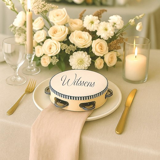 60 Custom Printed Tambourines, Unique Wedding Favors RIBBON NOT INCLUDED - Etsy