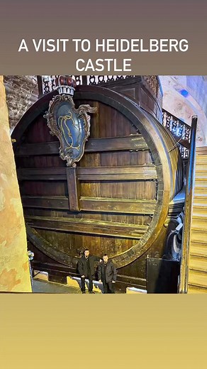 3K views · 160 reactions | At the foot of the largest wine barrel in the world at Heidelberg Castle! For more adventure stories and photos, visit us on Patreon!  https://www.patreon.com/volfgangtwins?utm_campaign=creatorshare_creator | Volfgang Twins | Facebook