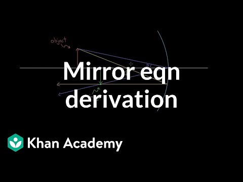 Derivation of the mirror equation | Geometric optics | Physics | Khan Academy