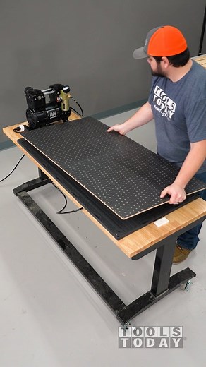 ToolsToday on Instagram: "Unboxing and setting up the AirWeights Universal Vacuum table, now available on our website, to install on our CNC machine. The 24"x48" complete setup shown here was very easy to get put together without any leaks at all and it held the material very well! Next step is getting it installed on the CNC machine! For smaller machines, we also offer AirWeights setups in 24"x24" tiles that you can combine to use on even larger areas if you wish! All tools used are available o