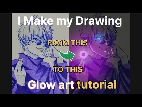 Glow art tutorial. How to do glow art easy tutorial 🤯