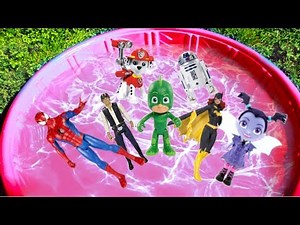 Pool of Toys - Learn Characters with Pj Masks, Super Heroes, Animals,and Disney Toys