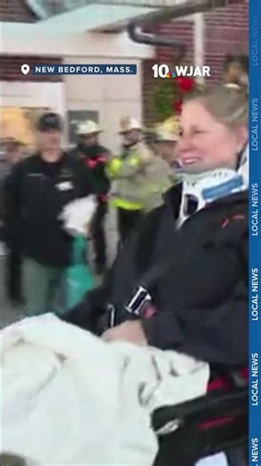 Firefighters gather to greet injured Lakeville deputy chief outside hospital