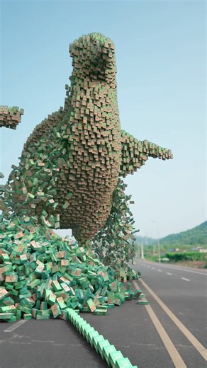 One of the most satisfying VFX collapses of the year! A giant penguin made of juice boxes stands tall — then dissolves into a dazzling cascade of falling drinks. Powered by AI-assisted physics simulation and cinematic particle art. Share if you appreciate hypnotic domino VFX and slow motion disintegration art! #SatisfyingPenguinCollapse #PenguinJuiceBox #CinematicParticleArt #VFXMagic #EcoGenesis #CinematicShorts #VisualEffects #ArtInMotion #ViralReels #PenguinDisintegration | The Smash Drop