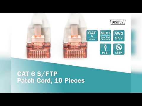 Rezension: DIGITUS LAN Kabel Cat 6 - 2m - 10 Stück - RJ45 Netzwerkkabel - S/FTP Geschirmt - Kompa...