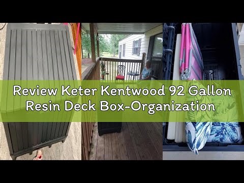 Review Keter Kentwood 92 Gallon Resin Deck Box-Organization and Storage for Patio Furniture Outdoor