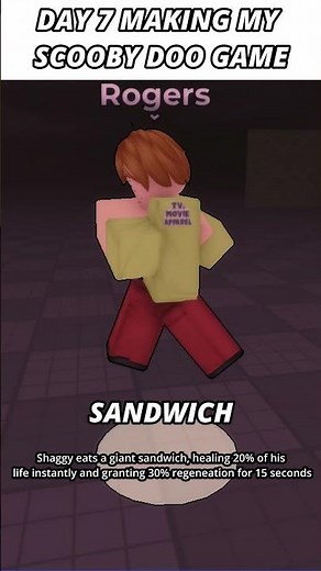 DAY 7 MAKING MY SCOOBY DOO GAME | SHAGGY SANDWICH