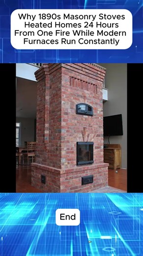 Why 1890s Masonry Stoves Heated Homes 24 Hours From One Fire While Modern Furnaces Run Constantly #buildahouse #bushcrafting #constructionworker #betelhem #amazingconstruction