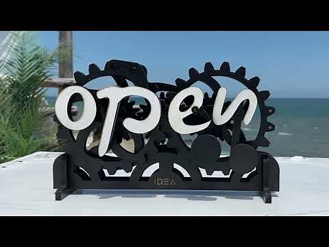 HAGURUMA (revolutionary open-closed signboard)