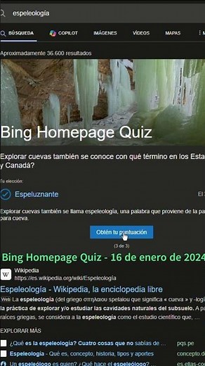 Bing Homepage Quiz - 16 de enero de 2024