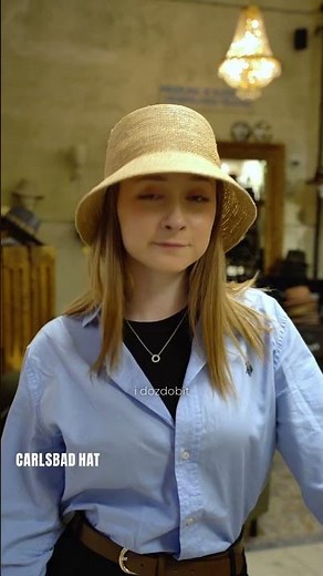 Dámský nemačkavý slaměný klobouk typu bucket – Carlsbad Hat