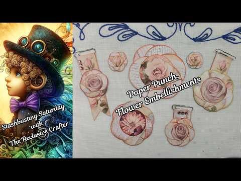 Simple Paper Flower Embellishments Tutorial: Stashbusting Saturday