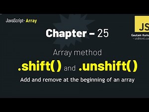 JavaScript - 25 | Stop Confusing unshift() and shift() in JavaScript! 🚀