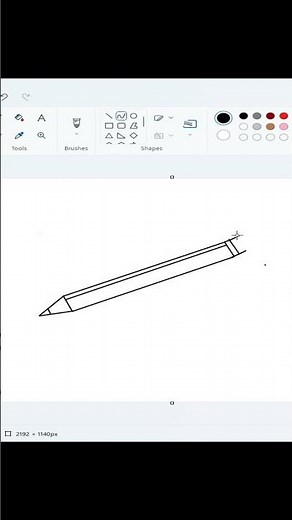 How to draw pencil in ms paint | paint in computer| pencil #drawing #pencil