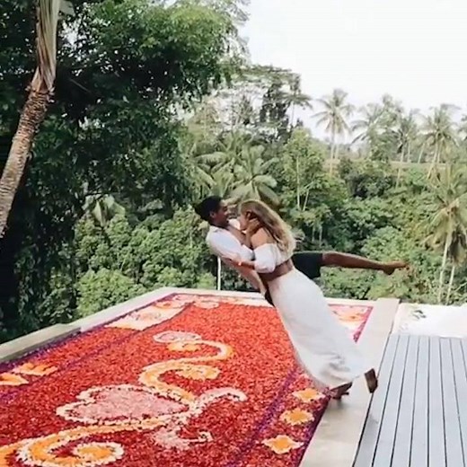 2.1M views · 41K reactions | This villa covers its pool with lavish designs made entirely of flowers.  Dive in! | Cheddar Now | Facebook