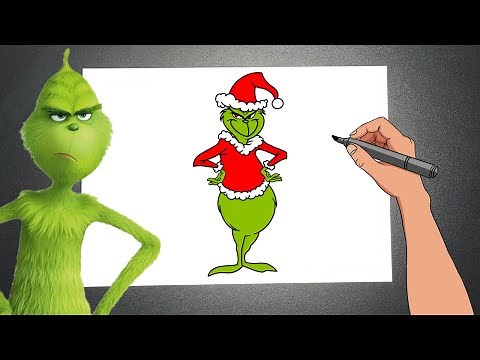 COMO DESENHAR O GRINCH - Passo a Passo Fácil - Christmas Drawings