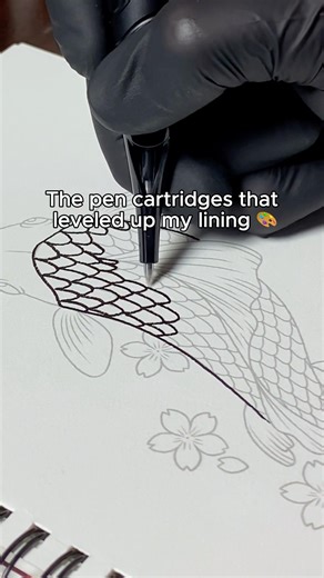 The pen cartridges that leveled up my lining 🎨*#inluminoheartink #tattooart #inked #inklife