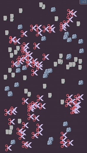 Animated Scissors vs. Rocks Gameplay Highlights