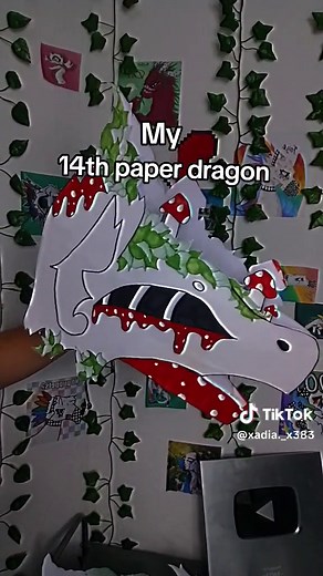 I love Azure 🫶✨ #dragonpuppet #paperdragon #art | How To Make Paper Dragon