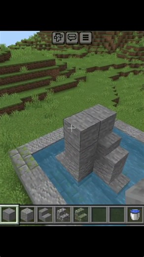 Minecraft : stone statue and fountain #shorts #minecraft #gaming