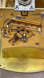 This video shows the hour being struck. The gathering Pallet, rack hook, hour rack, and hour wheel all coordinating to deliver the correct hour. #clockmaker #reels | The British Clockmaker