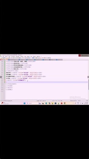 How to reset form using HTML#shorts#webdesigningseries#education#htmltutorial#formtag#reset#m2r5