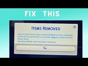 How to Fix “Items Removed” Error in The Sims