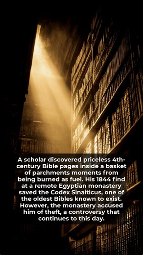 A priceless 4th century Bible manuscript was either rescued from the trash or stolen from a library. | The History Archives