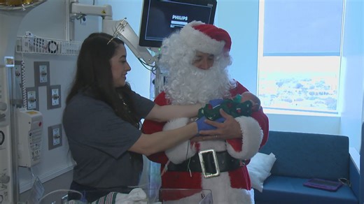 Santa Claus arrives in San Antonio to bring holiday joy to University Health patients