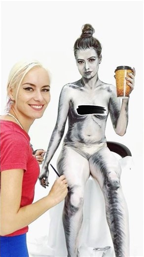 Black and White Makeup Illusion | Body Paint for Film Production Los Angeles