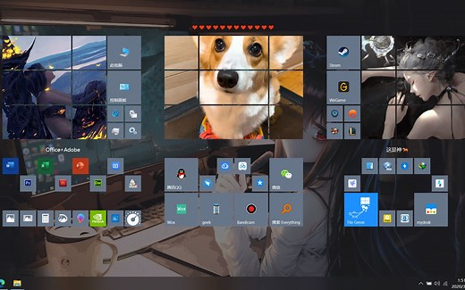 Win10桌面（任务栏+开始界面+桌面图标+桌面壁纸）美化，根据方法自由设计自己喜欢的风格样式，打造不一样的Win10桌面，