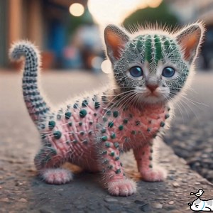 The Cactus cat transforms into cow god and saves little girl #cat #funny #cute #love | Meow Moments