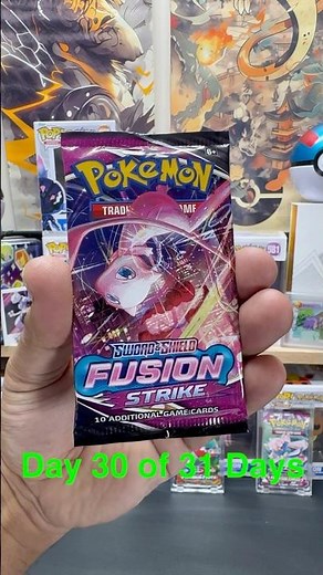 Day 30 Opening Pokemon TCG Fusion Strike Booster Packs Everyday For 31 Days #pokemonopening #pokemon