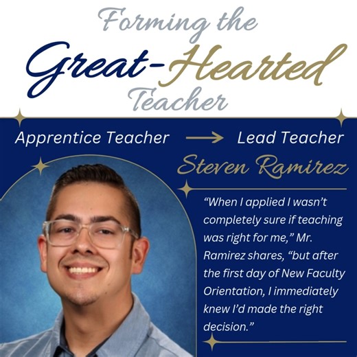 Are you feeling called toward a more meaningful career? Great Hearts’ Apprentice Teacher Program offers an on-ramp into the classroom that changes lives—starting with our teachers. Just ask Steven Ramirez, now a 6th-grade Math & Science teacher at Maryvale Prep - a Great Hearts Academy. After earning his degree at ASU and working in several careers, Mr. Steven Ramirez felt stuck behind a cubicle wall. “I was miserable,” he recalls, “so my wife encouraged me to give teaching a try.” The Apprentic