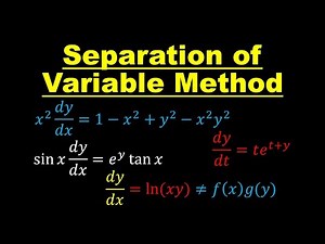 Lecture 5: Separable Differential Equations | Differential Equations