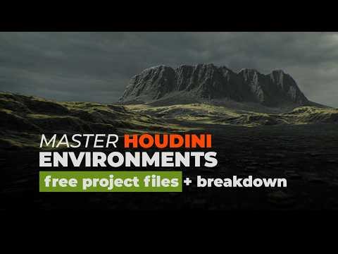 a Houdini Cinematic: Volcano Heightfields [FREE Project Files + Full Breakdown]