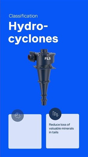 Hydrocyclones: fewer valuable minerals lost to tails