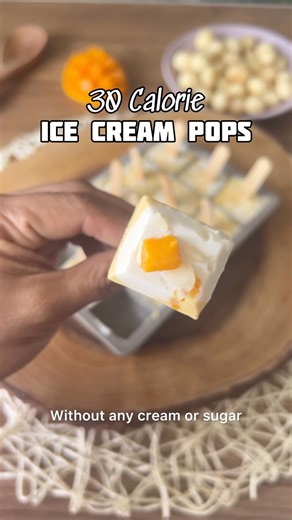 30 Calorie Ice Cream Pops- Cool down yourself guilt free with these delightful mango popsicles from with macadamia nuts! This refreshing treat combines the tropical sweetness of mango with the crunchy nutty goodness of macadamia nuts for the perfect monsoon indulgence. Simply blend 12 to 15 Macadamia Nuts 1/2 cup Milk 1/4 cup Hung curd Honey to sweeten A little vanilla Divide this into 2 & add some mango to half Add some more chopped macadamia & mangoes at the bottom to add more flavour & textur