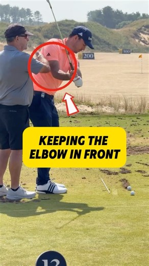 Does Your Trail Elbow Get Stuck Behind You? Try This Golf Swing Drill 👀 #golf #golfswing