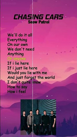 Snow Patrol - Chasing Cars (Lyrics) #shorts
