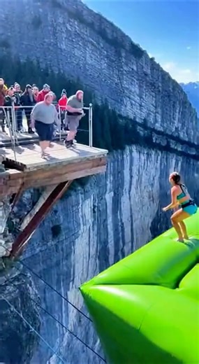Massive Team Launch: Two Man Jump Sends Girl Into The Net!