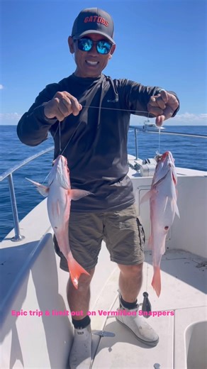 What an epic fishing trip, limiting out on Vermillion snappers & caught a couple Black Fin Tunas! | Billy Kounlavong